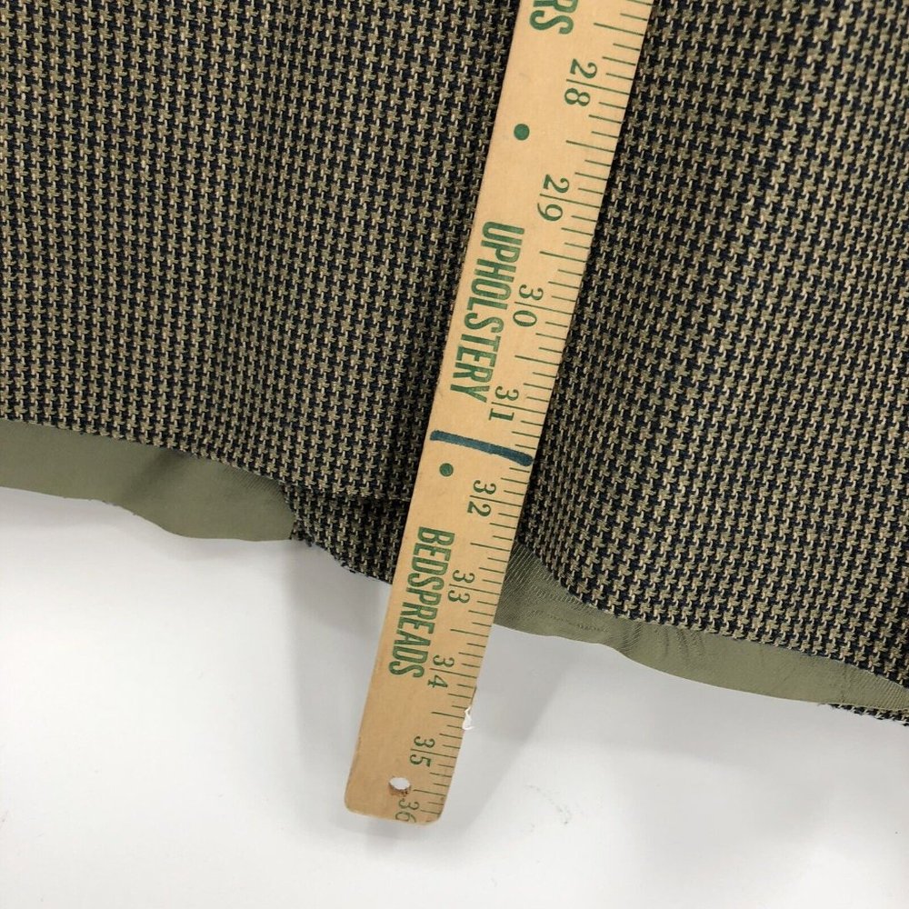 Oscar De La Renta Mens 44R Green Grey Silk Blend Houndstooth Sport Coat Blazer - Picture 10 of 12